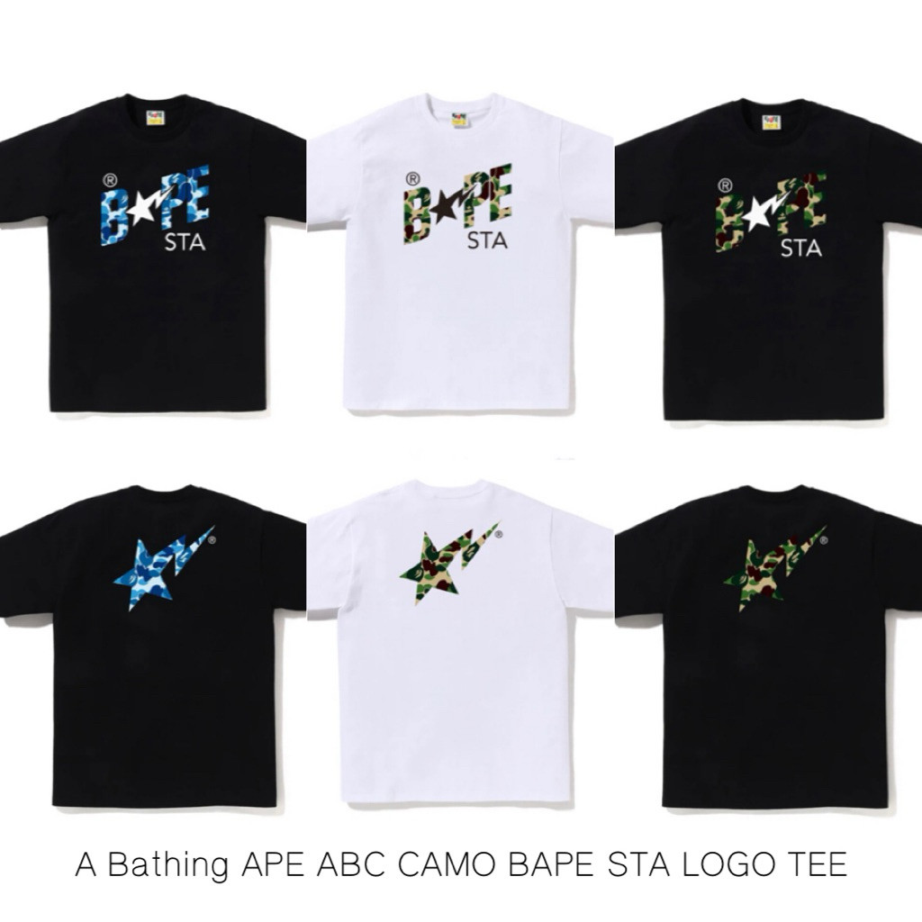 เสื้อยืด A Bathing Ape Bape ลาย ABC CAMO BAPE STA LOGO TEE ของแท้ 💯% จากญี่ปุ่น