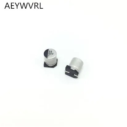 200PCS 50V33UF SMD ตัวเก็บประจุอลูมิเนียมอิเล็กโทรลีติค 33UF 50V 6*7 มม.