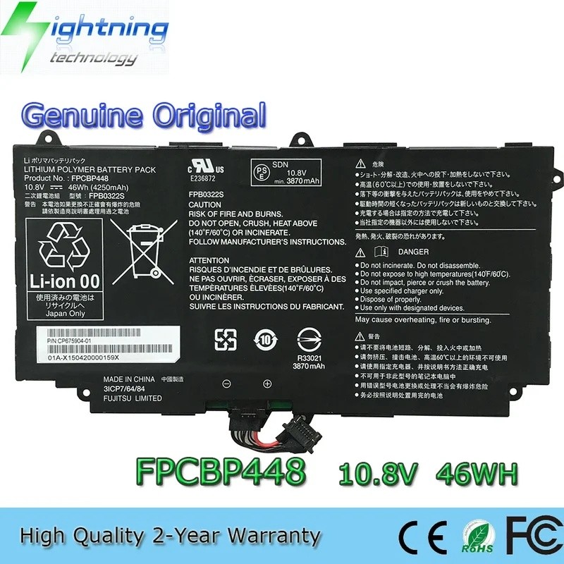ยี่ห้อใหม่ FPCBP448 10.8V 46Wh แบตเตอรี่แล็ปท็อปสําหรับ Fujitsu Stylistic Q775 Q736 Q737 FPB0322S