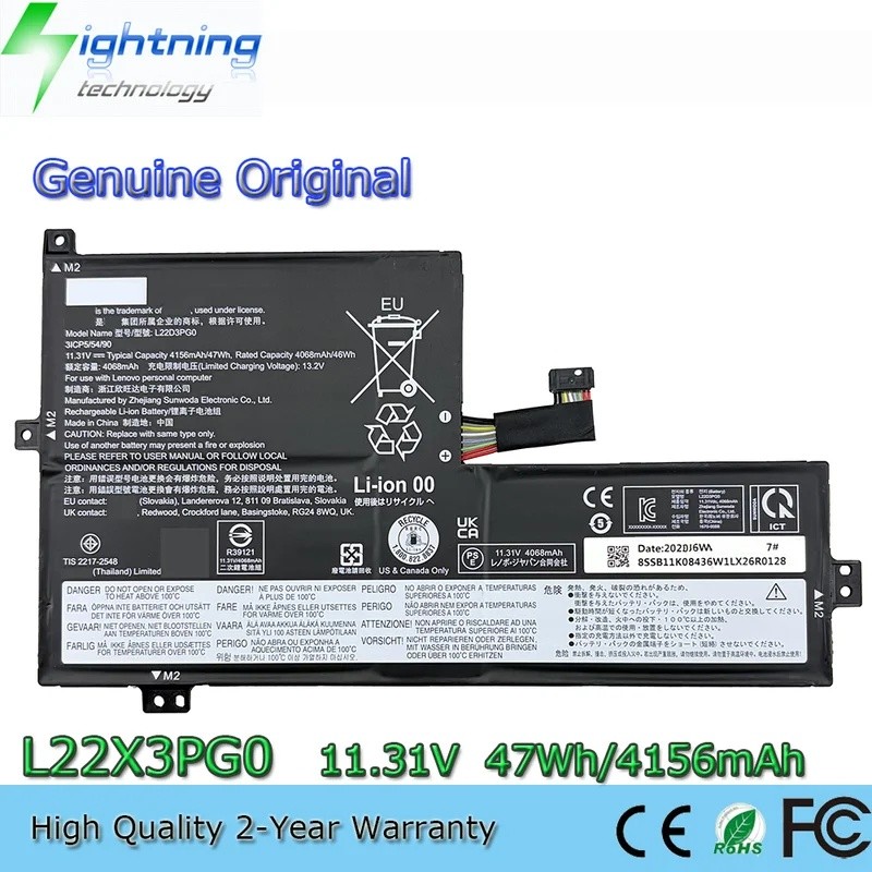 L22B3PG0 L22X3PG0 L22C3PG0 L22M3PG0 11.31V 47Wh แบตเตอรี่สําหรับ Lenovo 100e Chromebook Gen 3