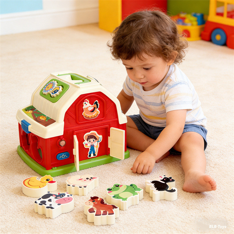 Baby Busy House Farm Polyhedron Matching Early Education Toys