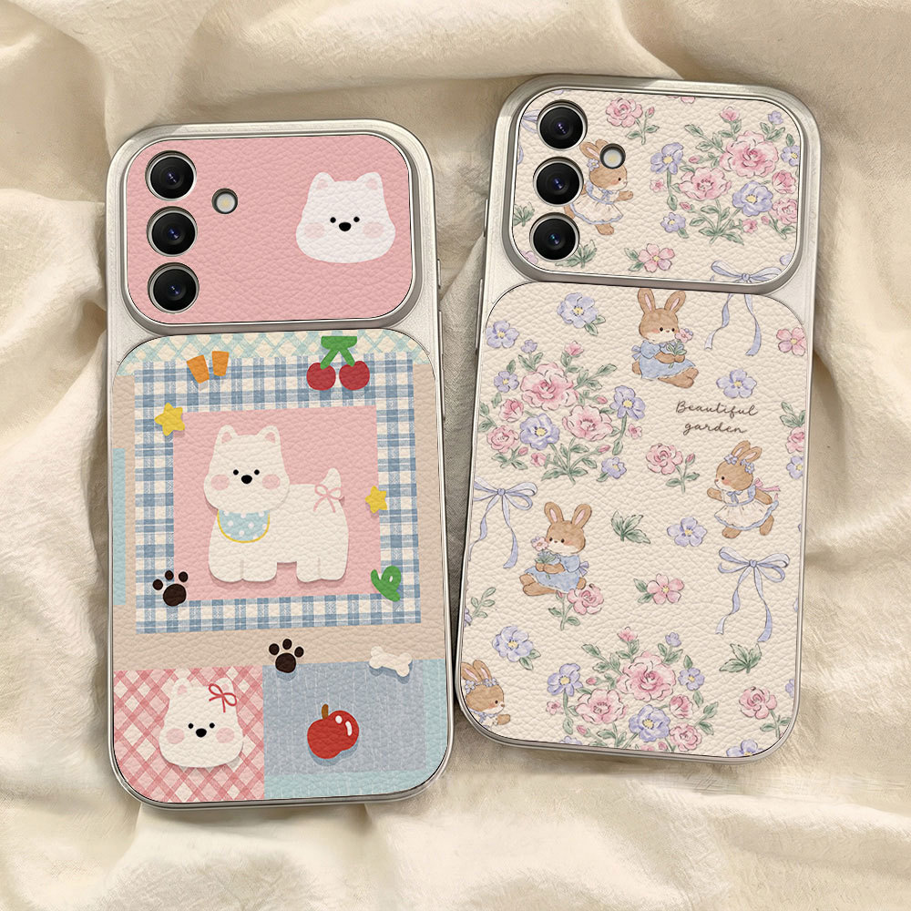 Cute bunny เคส For Samsung A27 A37 A57 S26 A07 A17 A56 A36 A06 A16 A35 A55 A15 S24เคสโทรศัพท์หนังแกะ เคสโทรศัพท์