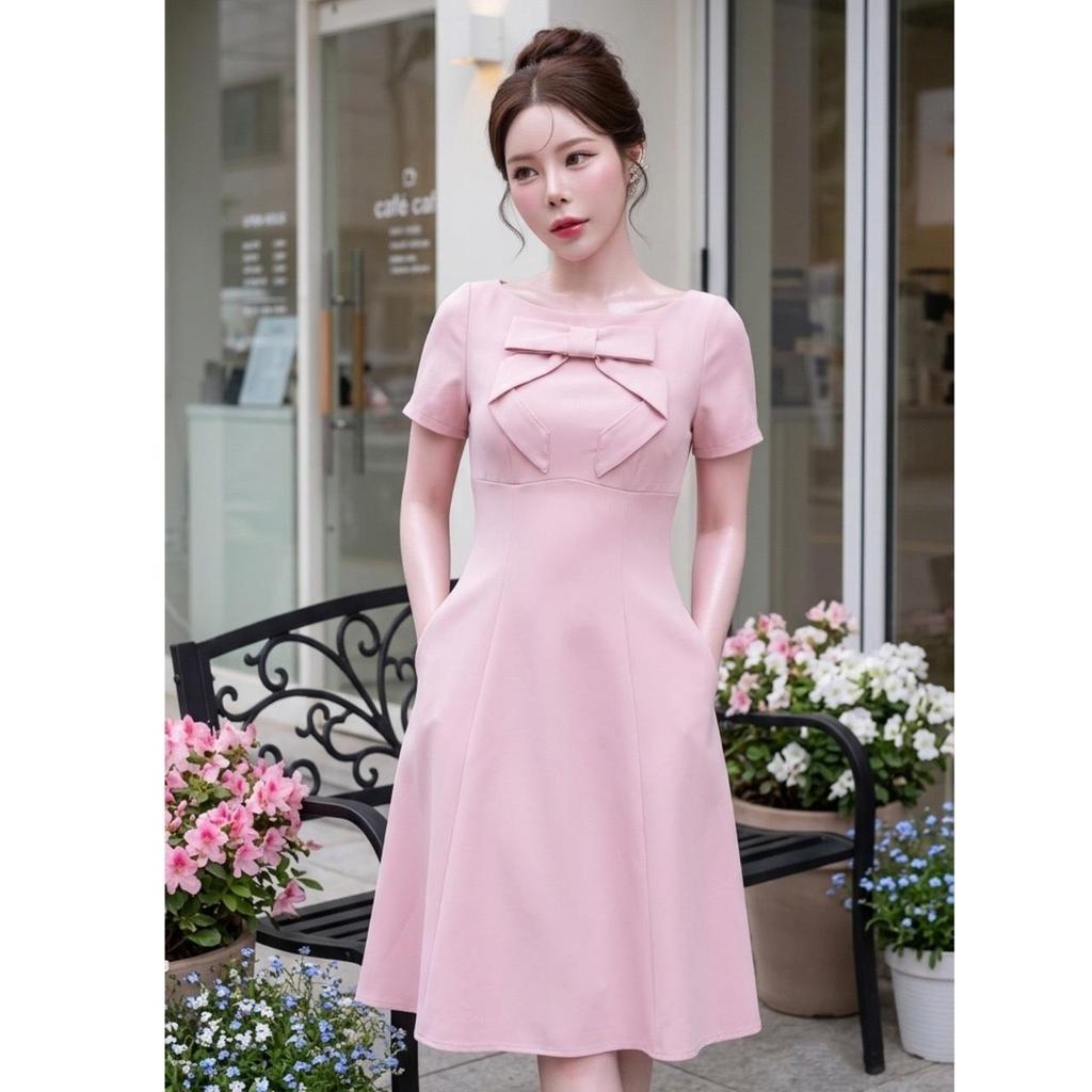 D248 เดรสแต่งโบว์อก ความยาว 37-38 นิ้ว มีไซส์ S-3XL