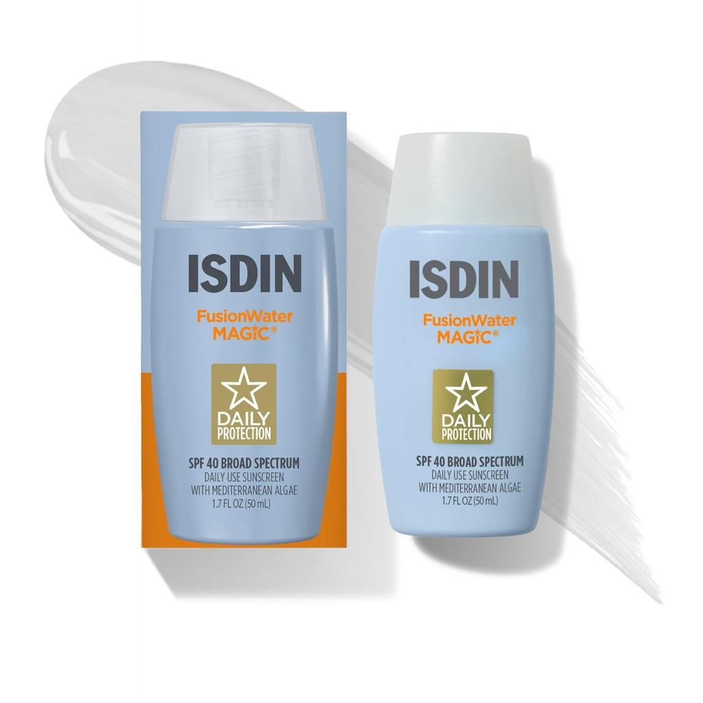 ISDIN Fusion Water MAGIC Thin Lightweight Broadspectrum Sunscreen SPF 40 มีกรดไฮยาลูโรนิกและวิตามินอ