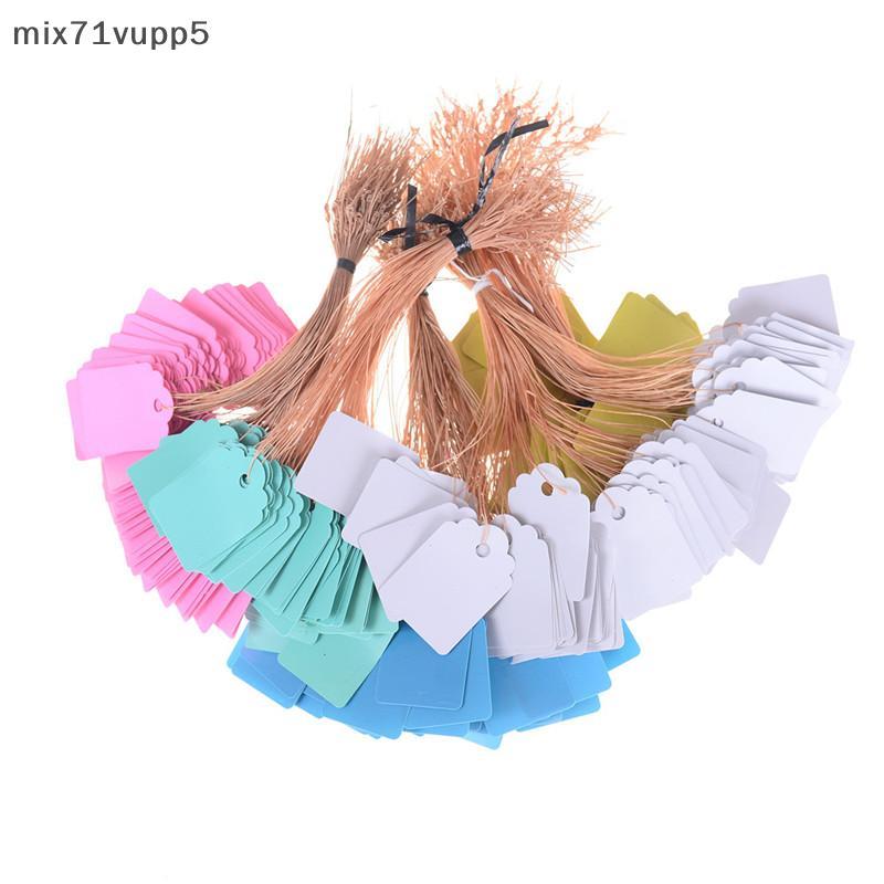Mix71vu 100ชิ้นเครื่องประดับเสื้อผ้าสินค้าทำสวนป้ายยี่ห้อ3.5*2.5ซม.
