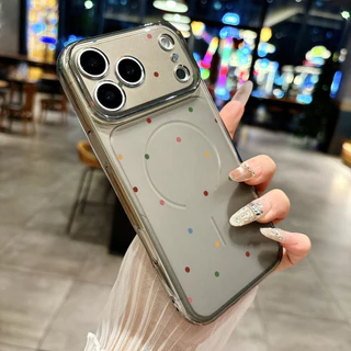 เคสไอโฟน รองรับรุ่น 13 15 11 17 16 12 14 ProMax 7 8Plus XR X XS Max ลายจุดกลมหลายสีคลาสสิก
