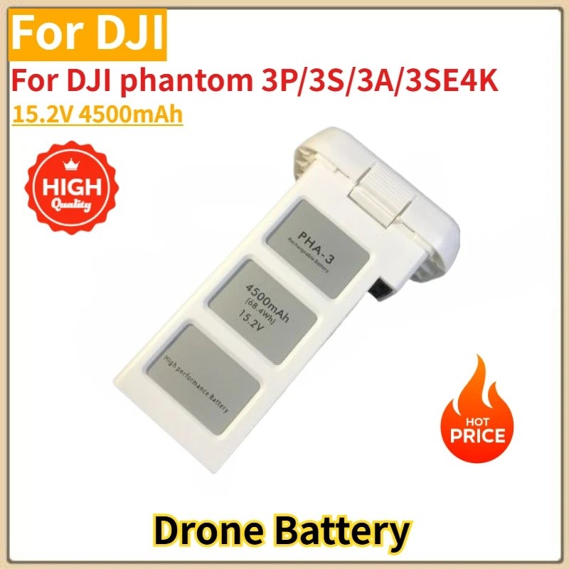 คุณภาพสูง 15.2V 4500mAh แบตเตอรี่โดรนสําหรับ DJI phantom 3P/3S/3A/3SE4K ยี่ห้อใหม่เปลี่ยนแบตเตอรี่