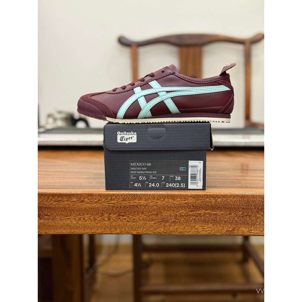 2026Asics Onitsuka Tiger รองเท้า/Onitsuka Tiger Mexico 66 รองเท้าผ้าใบรองเท้าผ้าใบนักเรียนผู้ชายผู้ห