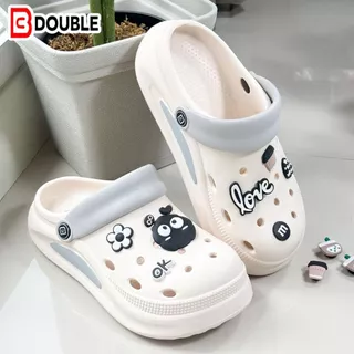 🔥รองเท้าแตะ EVA ดีไซน์น่ารัก BB Double รุ่นตกแต่งการ์ตูน วัสดุนุ่มเบา ใส่สบาย ระบายอากาศดี เหมาะสำหรับทุกวัน