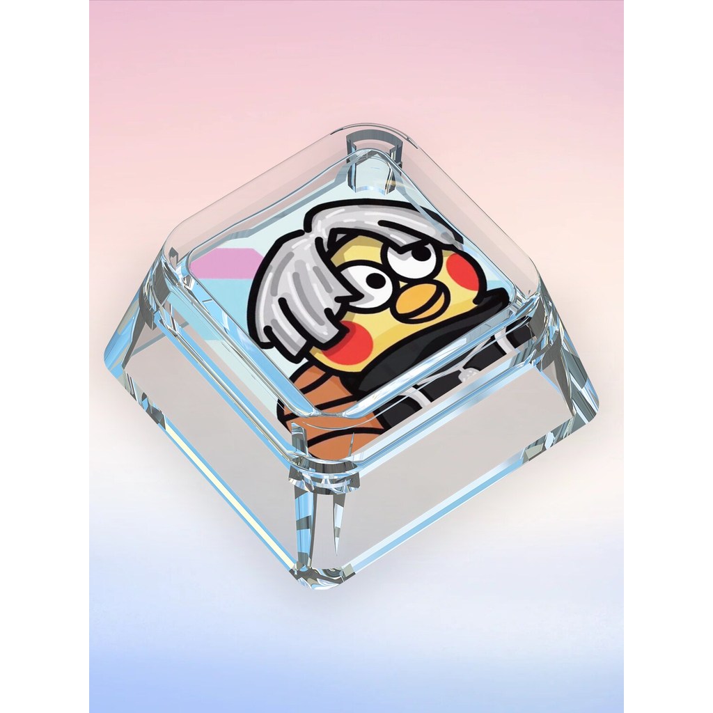 ยอดนิยม IKUN Kunkun Cross คีย์บอร์ด Keycap ไก่ Brother เดี่ยว Little Kuroko โปร่งใส wooting Keycap