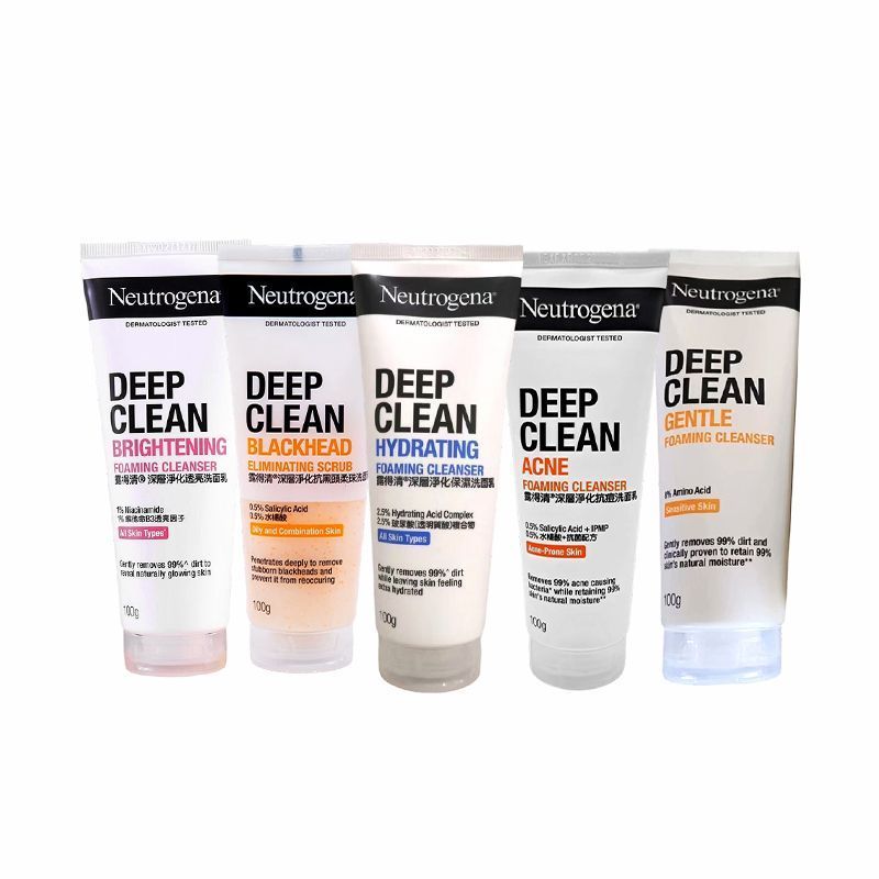 Neutrogena Cleansing Facial Cleanser/Deep Purification/Translucent Moisturizing Mild/Dense Foaming C