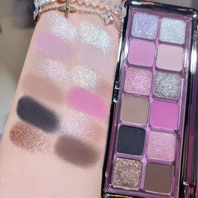 พาเลทอายแชโดว์ 12 สี|Pearl+Matte Earth Color Daily Commuter Eyeshadow Makeup
