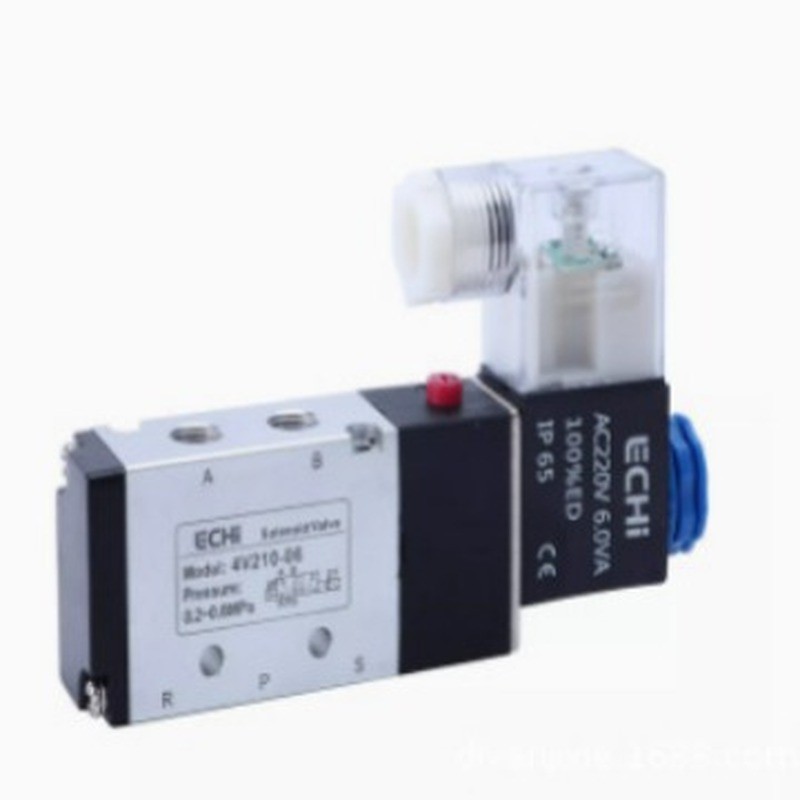 Original ECHI Solenoid วาล์ว 4V110-06 DC24V 4V210-08 DC24V 4V310-10 AC110V
