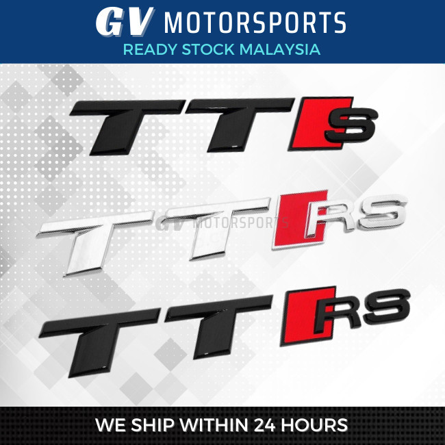 พร้อมสต็อก Audi TTRS TTS TT Sport Logo สติ๊กเกอร์ตราสัญลักษณ์หลัง