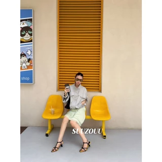 ❤ 🧵 🇰🇷 SU513 Lace-Trimmed Satin Midi Skirt กระโปรงผ้าซาตินเนื้อนุ่มละเอียด แฟชั่นเกาหลี TAG MM Fish 🧡