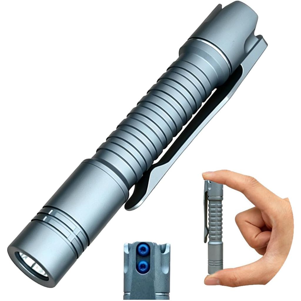 ReyLight Pineapple Mini MK3 ไฟฉายไทเทเนียม, Nichia 519A 4000K LED EDC Pocket Light, 4 โหมด, ไฟฉายกัน