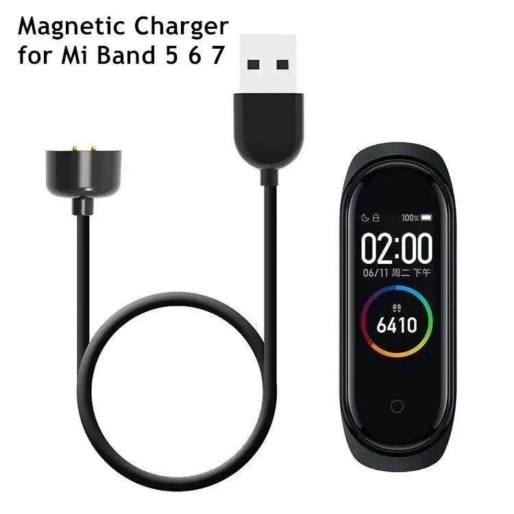 HWD Xiaomi Mi Band 5/6/7 Smart Watch สายชาร์จแม่เหล็ก 1 ชิ้น