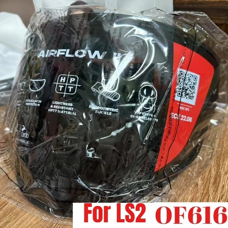 Original สําหรับ LS2 OF616 Airflow II รถจักรยานยนต์หมวกกันน็อคครึ่ง Of616 เลนส์เดิมเลนส์สีดํา Co