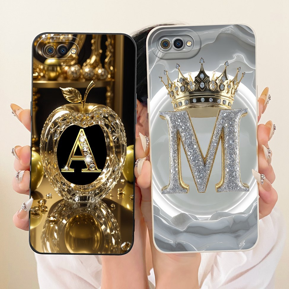 สําหรับ RealmeC2 RMX1941 RMX1945 RMX1943 สําหรับ Realme C2 ปลอกความงามตัวอักษรหรูหราแฟชั่น Crown 2D 
