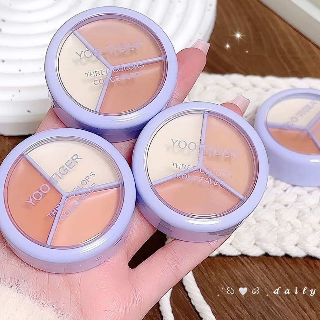 V-shop: คอนซีลเลอร์สามสี-คอนซีลเลอร์สามสี ปกปิดรอยสิว รอยคล้ำใต้ตา พร้อมแปรงคอนซีลเลอร์ ใช้แต่งหน้าประจำวันFV9119
