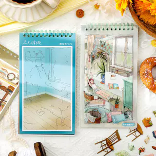 31 ชิ้น [Solo Living Notes Series] สติ๊กเกอร์ภูมิทัศน์ Cat Play ซักรีดเปียโนสตูดิโออาหารค่ํา Botanical Garden Stationery