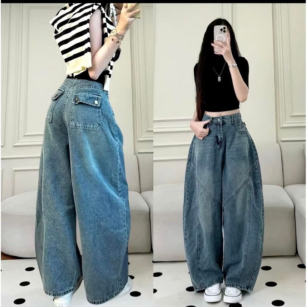Wash Bacsic Curved Jeans 99cm (8164)