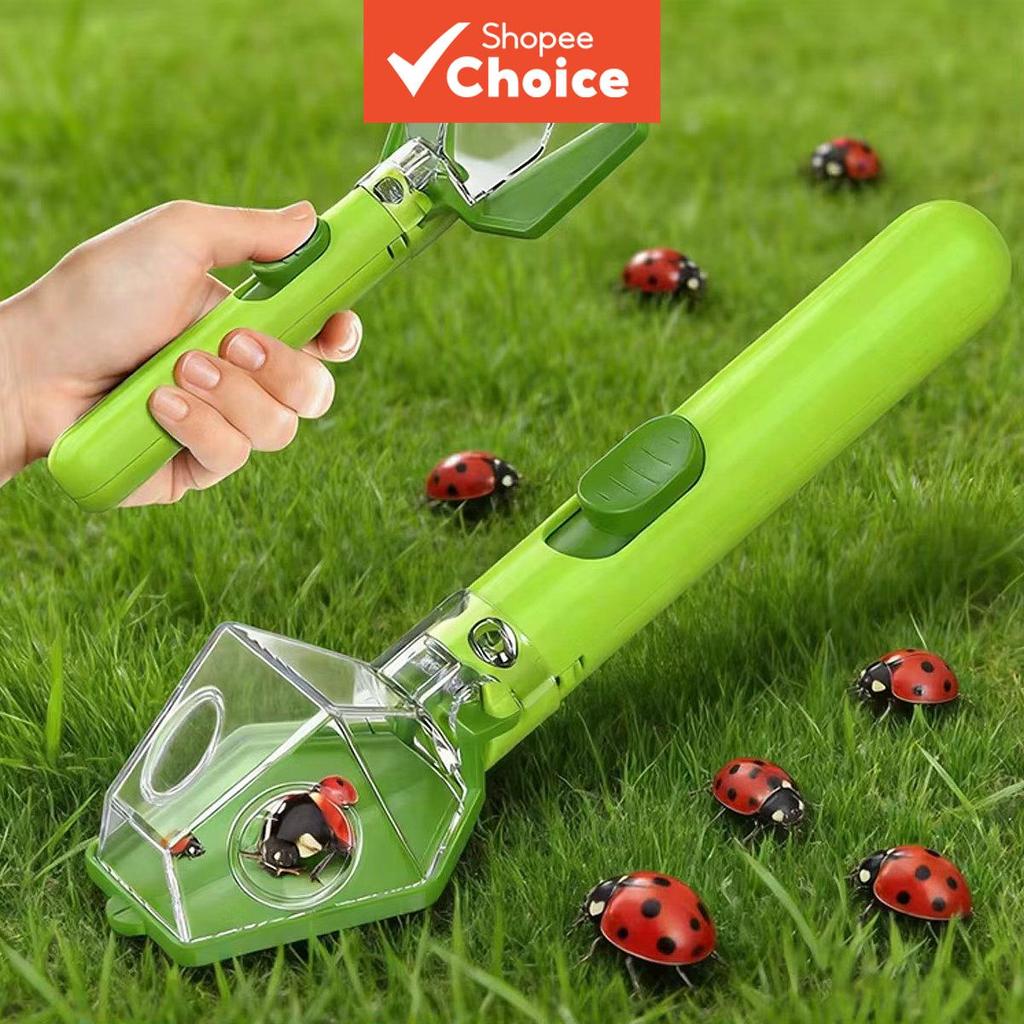แบบพกพาเด็ก Bug Catcher 6X ขยายกลางแจ้งสํารวจ Observer กล่องมัลติฟังก์ชั่ดักแมลงฤดูร้อนของขวัญ