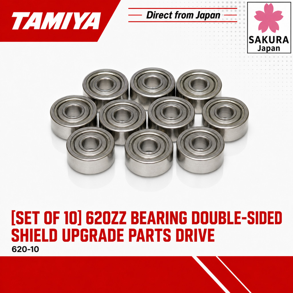 TAMIYA [Set of 10] 620ZZ Bearing Double-Sided Shield Upgrade Parts Drive 620-10