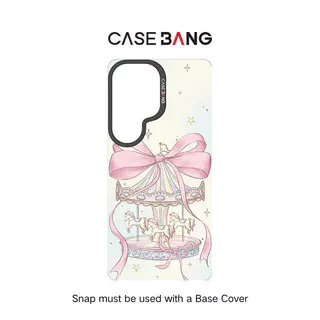 【แผ่นหลังแม่เหล็ก】 For Samsung S24-26,CASEBANG Wish Bow Series เคสแม่เหล็ก ImagiSnap, เปลี่ยนกลับ, ป้องกันการตกกระแทกทหาร