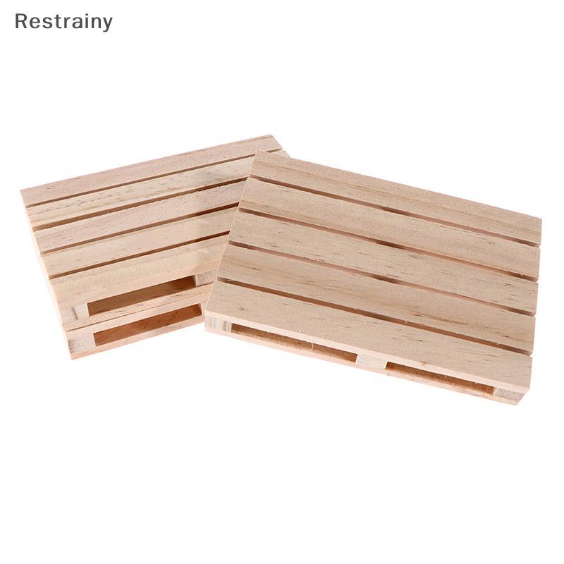 RT Mini Wooden Pallet เครื่องดื่ม Coasters สําหรับเครื่องดื่มร้อนและเย็น Wood Pallet TH]
