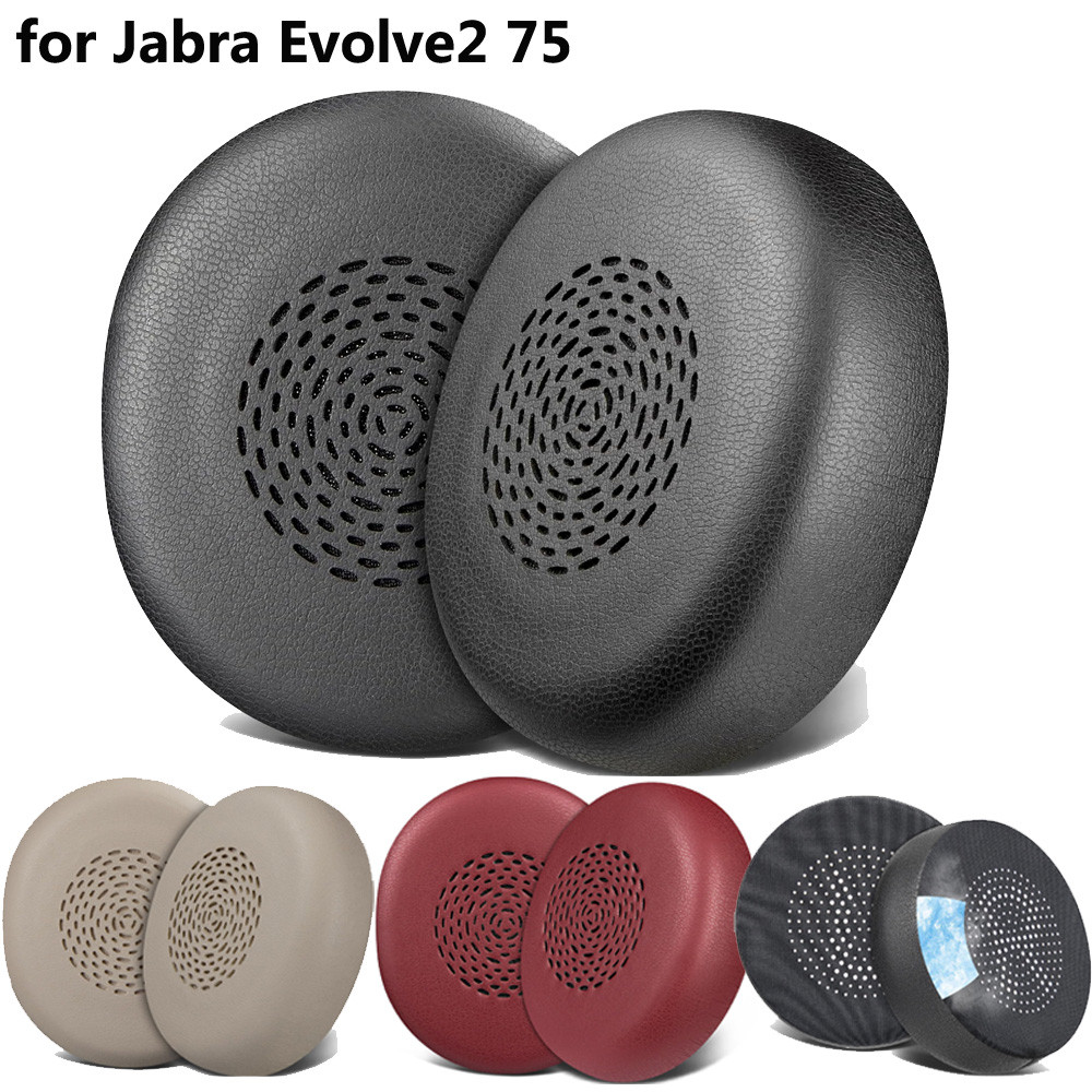 สําหรับ Jabra Evolve2 75 แผ่นรองหูฟัง-สีดํา | (ไม่พอดีกับ Evolve 75), เบาะรองหูฟังสําหรับหูฟังอินเอี