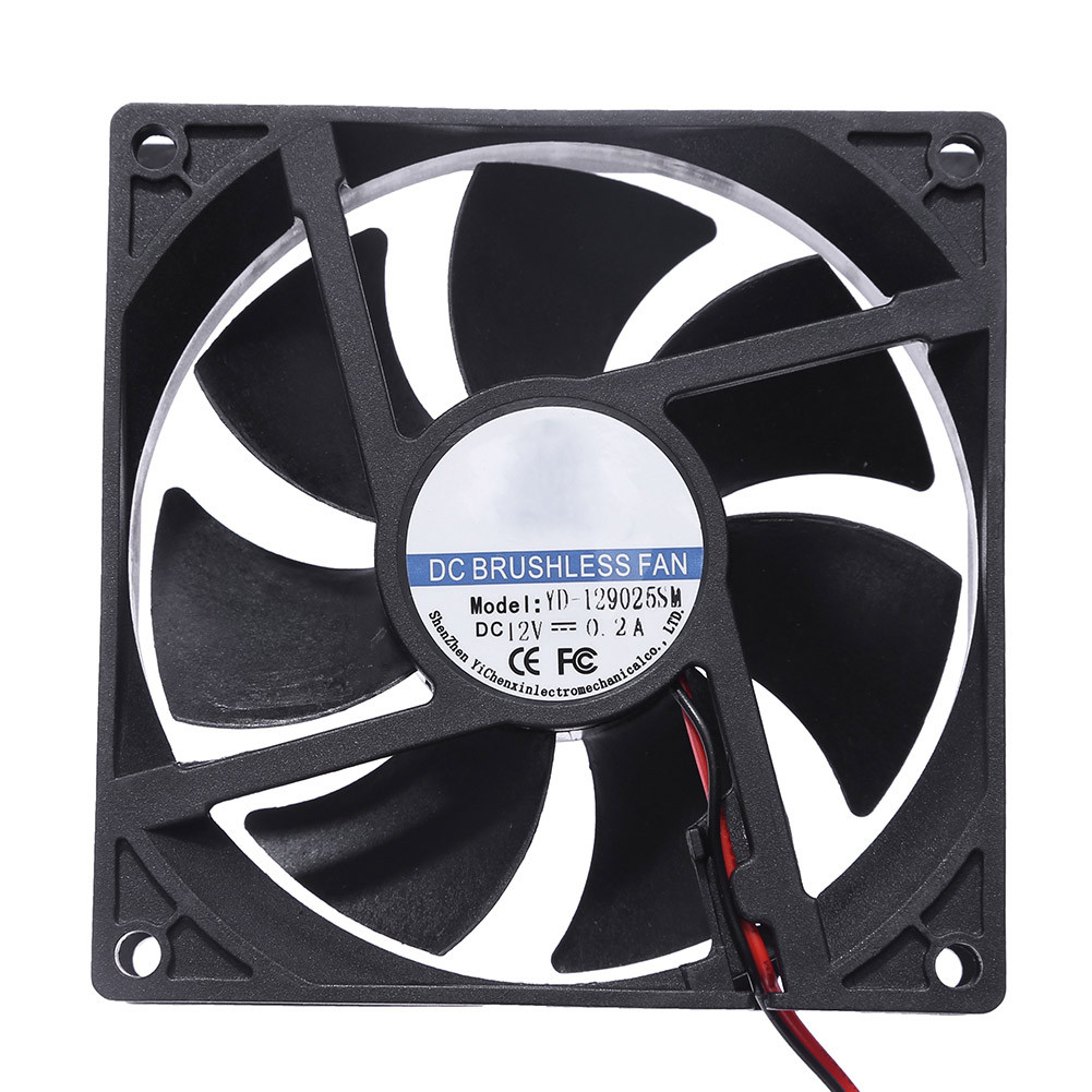 Ღ YD-129025SM DC 12V Cooler Fan 90x90x25mm 7 Blades Computer PC พัดลมระบายความร้อน