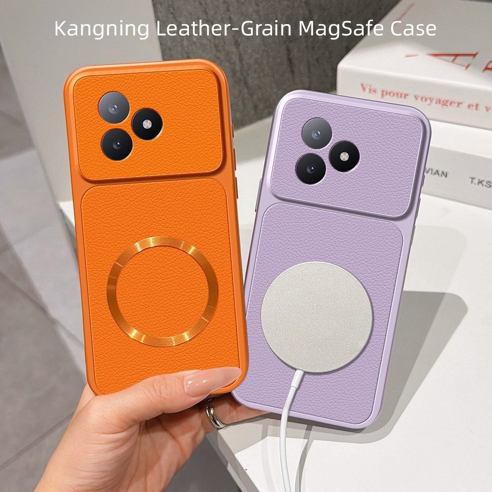 ใช้ได้กับ Xiaomi Redmi K80 Ultra k80ultra พร้อมแหวนแม่เหล็กชาร์จและเคสโทรศัพท์หนังด้าน