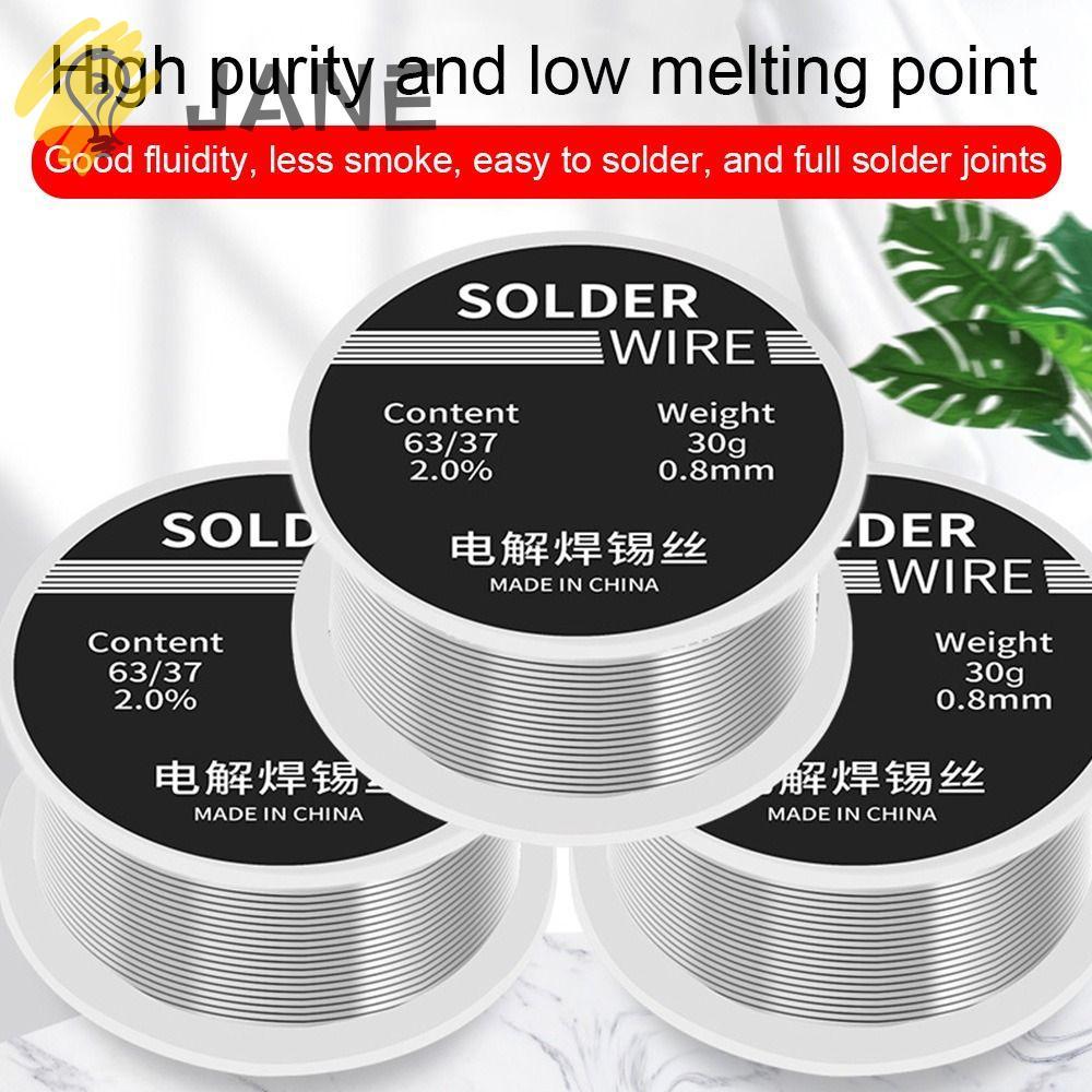 JANE 30g 0.8mm Corel Solder Accessories Low-melting FLUX 2.0% ไฟแช็กลวดบัดกรี