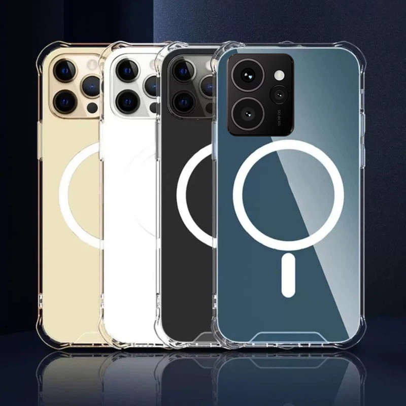 เคสโทรศัพท์สําหรับ HMD Skyline ฝาหลังแม่เหล็กกันน้ําป้องกันลายนิ้วมือถุงลมนิรภัยใสฤดูใบไม้ร่วงสําหรั
