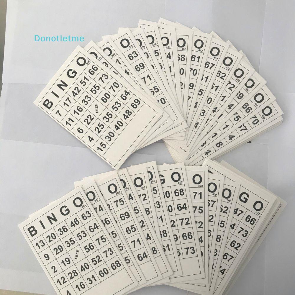 <Donotletme> 60 การ์ด bingo ที่ไม่ซ้ํากัน BINGO การ์ดเกมความบันเทิงสําหรับเด็กแบบดิจิตอลลดราคา