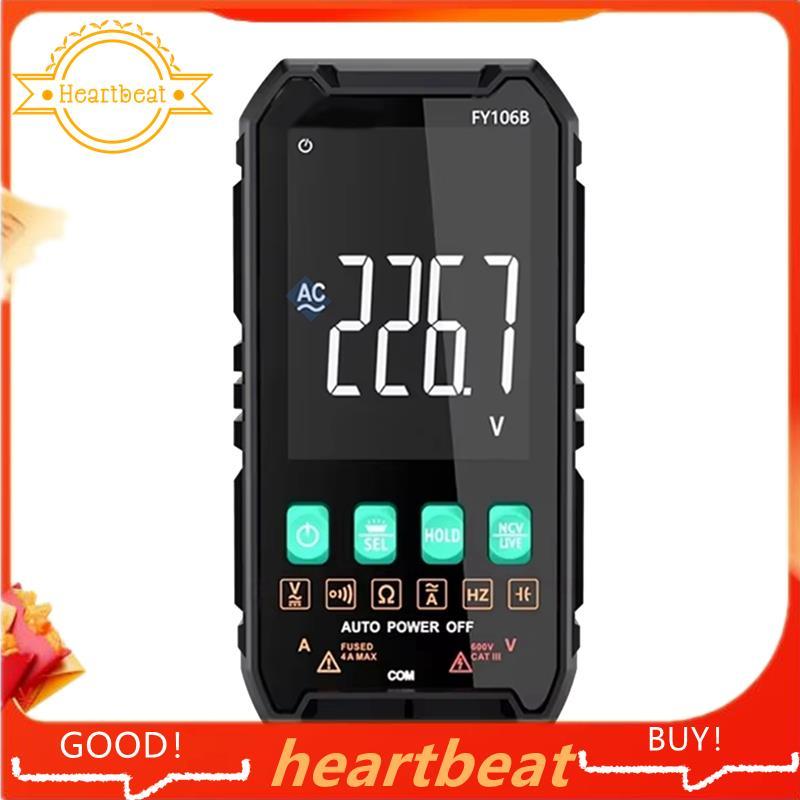 มัลติมิเตอร์แบบดิจิตอลแบบฝังอัตโนมัติ 6000 นับความจุ Ohm Hz Test True RMS เครื่องมือทดสอบช่างไฟฟ้า