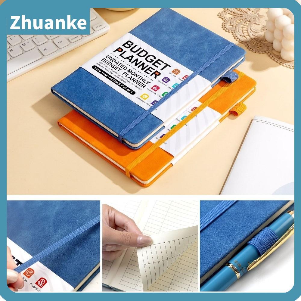 ZHUANKE หนังสือกําหนดการ,แบบพกพามัลติฟังก์ชั่เงินสด Budget Planner Notebook,ของขวัญ Budget Book A5 E