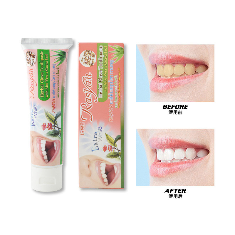 ขายร้อน#一般贸易 ประเทศไทย ยาสีฟัน Rasyan Remove Yellow Remove Bad Breath Remove Tartar Tartar Fresh Bre