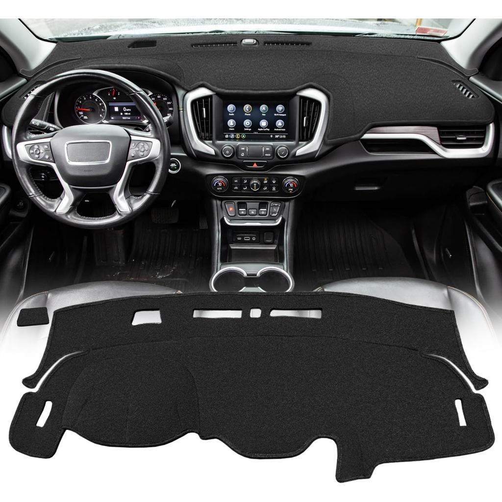 Dash Cover Mat Custom Fit สําหรับ GMC Terrain พร้อม Light Sensor โดยไม่ต้อง Head Up Display และลําโพ