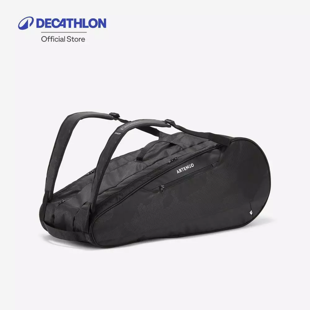 Decathlon Tennis Bag Xl Team 12 Rackets กระเป๋าเทนนิสสำหรับใส่แร็คเกต 12 อันรุ่น Xl Team - Black/Grey