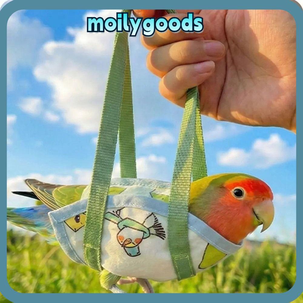 MOILYHD Parrot Vest Carrier, Breathable Adjustable Strap Bird Bag, Anti Escape Portable Bird Travel 