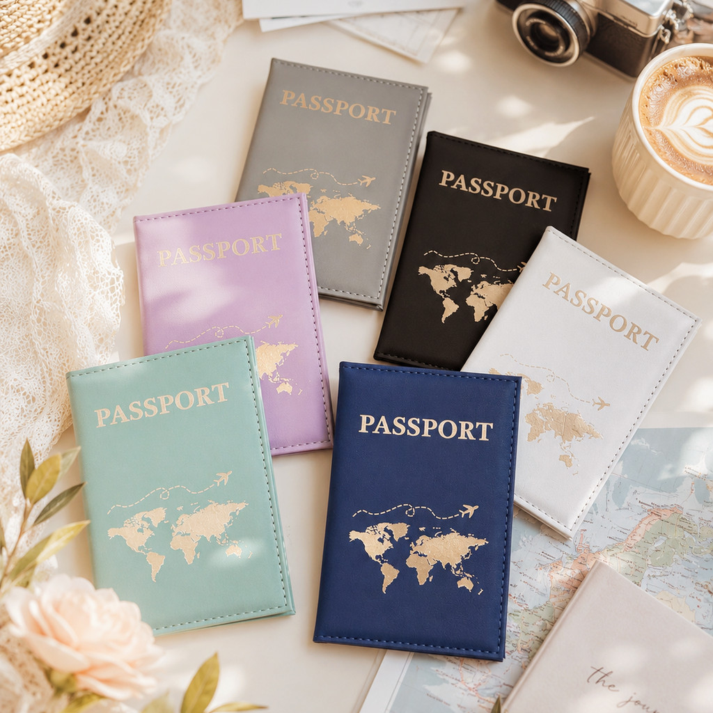 Wanderlust Passport Cover ผู้ที่ชื่นชอบการเดินทาง Passport Cover Unisex Passport Holder
