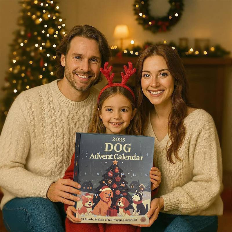 XDT Dog Advent Calendar 2025 พร้อม 24 Reusable 2D Festive เครื่องประดับสําหรับคนรักสัตว์เลี้ยง KCP