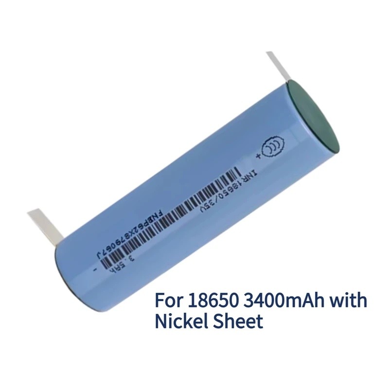 สําหรับ 18650 3400mAh พร้อมแบตเตอรี่แผ่นนิกเกิล