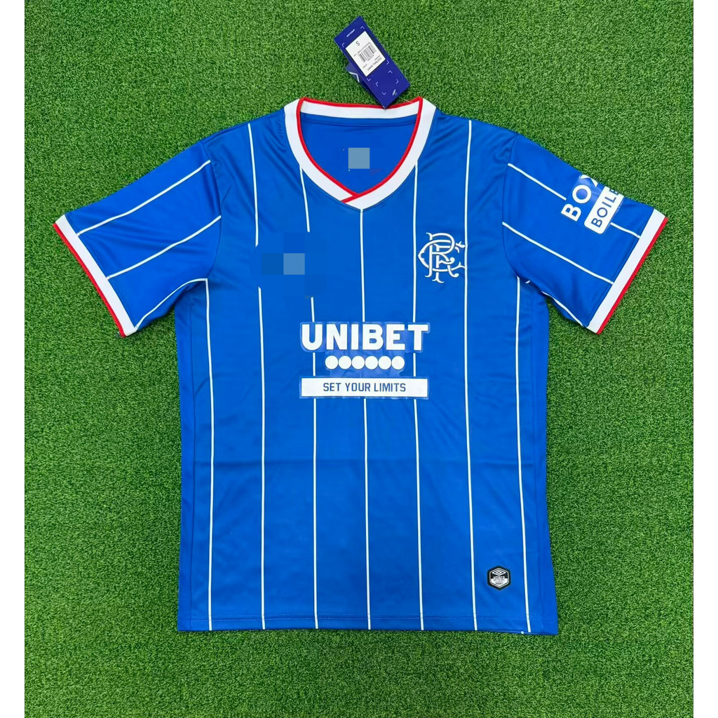 พัดลมรุ่น 26-27 Rangers home Short Sleeve Man Jersey S-4XL
