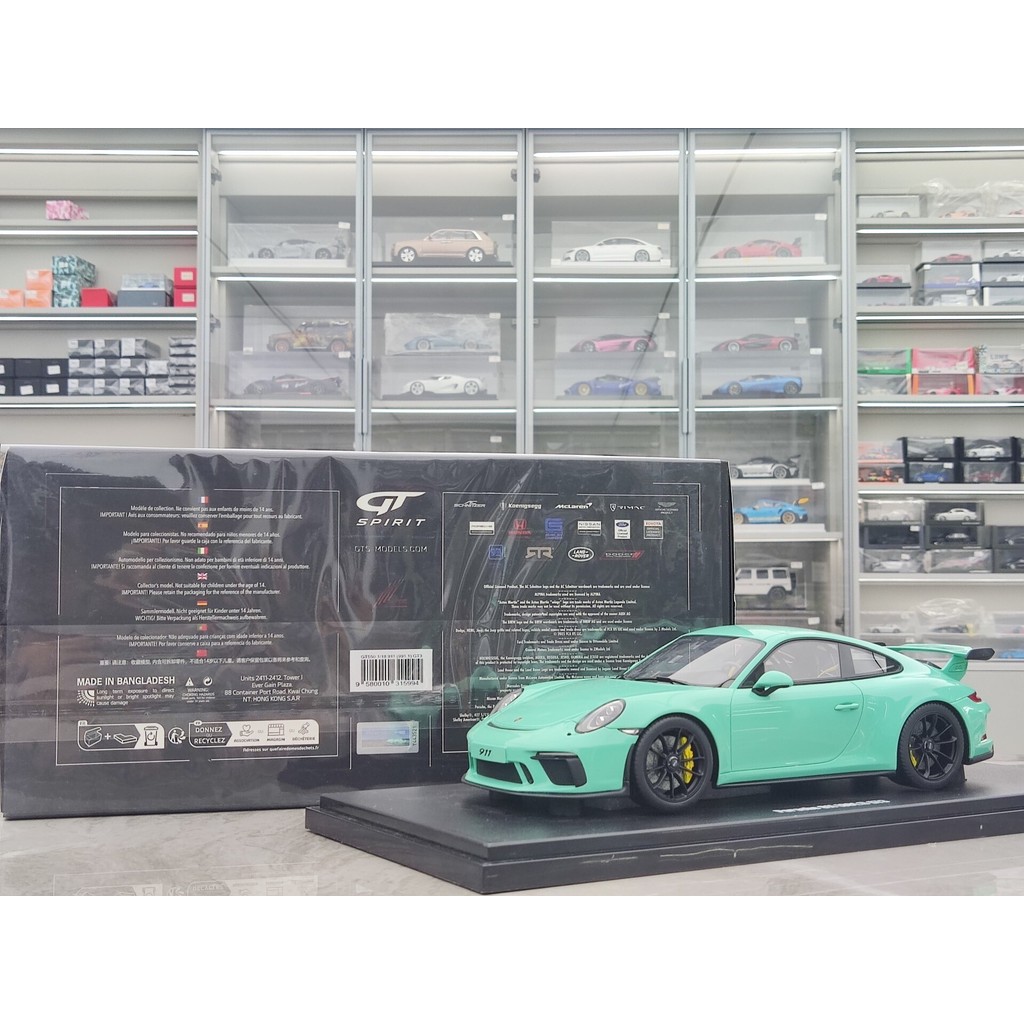 [สต๊อกพร้อม] GT Spirit 1/18 Porsche 911 [991.2] GT3 Green Price 790 GT550