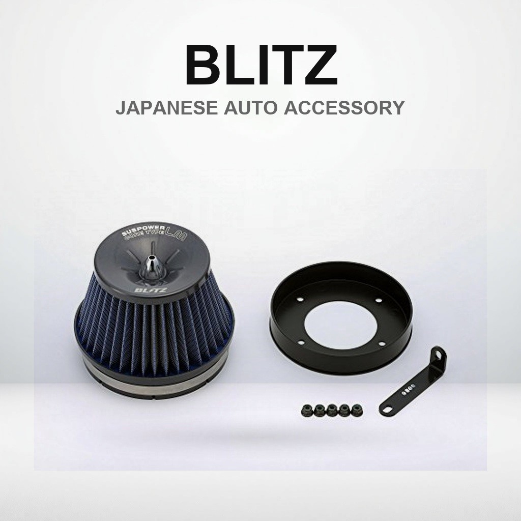 ไส้กรองอากาศ BLITZ SUS Power Core LM สีน้ำเงิน สำหรับ Nissan Silvia (S14/S15) | BLITZ SUS Power Core