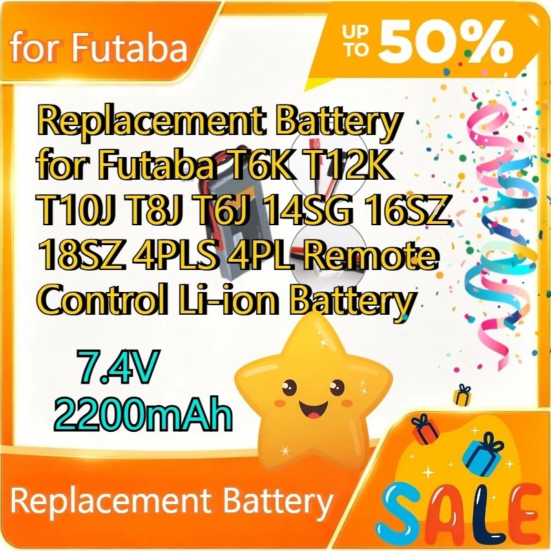 7.4V 2200mAh แบตเตอรี่ทดแทนสําหรับ Futaba T6K T12K T10J T8J T6J 14SG 16SZ 18SZ 4PLS 4PL รีโมทคอนโทรล