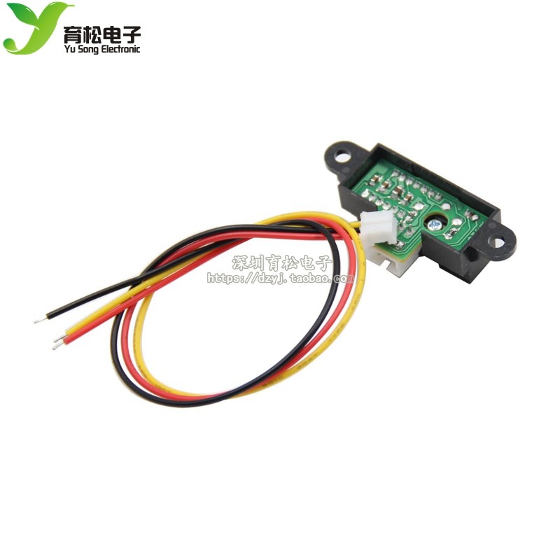 2Y0A21 GP2Y0A21YK0F เซ็นเซอร์เรนจ์ไฟอินฟราเรด GP2D12 การตรวจจับระยะทาง 10-80 ซม.พร้อมสาย
